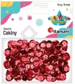 Cekiny okragłe czerwone metaliczne 9mm 14g. (CM9R) - tantis.pl