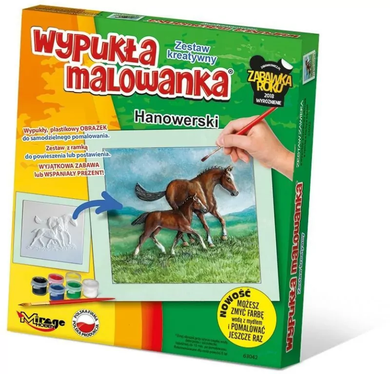 Wypukła malowanka Konie - Hanowerski - tantis.pl