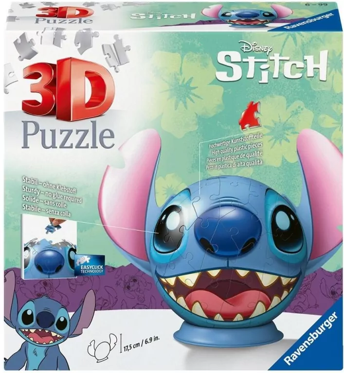 Puzzle 3D Kula. Disney Stitch - tantis.pl