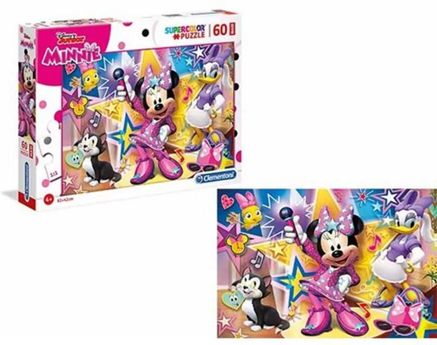 Puzzle 60 maxi. SuperColor. Myszka Minnie. Szczęśliwi pomocnicy. - tantis.pl
