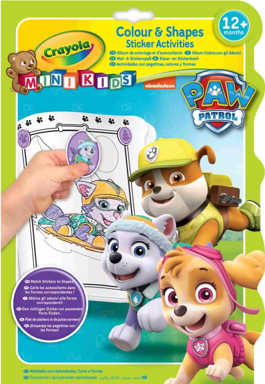 Kolorowanka Kształty i kolory Psi Patrol CRAYOLA - tantis.pl