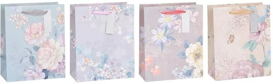 Torebka prezentowa M Kwiaty mix - tantis.pl