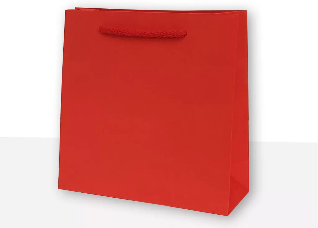 Torebki prezentowe jednobarwna CD czerwona 10 sztuk - tantis.pl