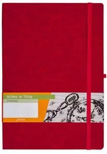 Notes B5 Linia Impresja Czerwony - tantis.pl