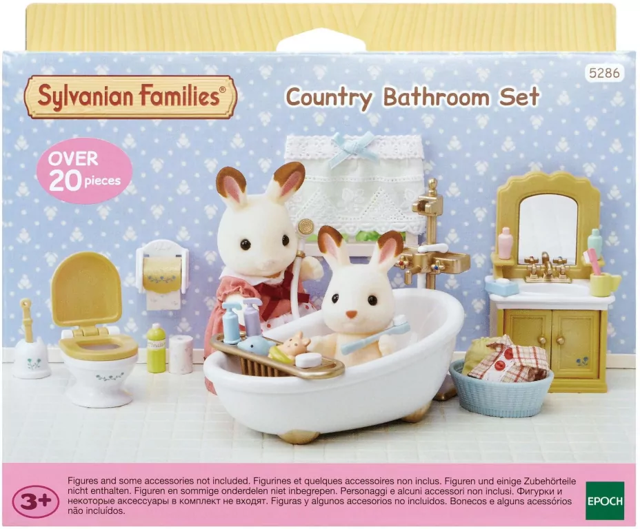 Zestaw do łazienki w stylu wiejskim. Sylvanian Families - tantis.pl