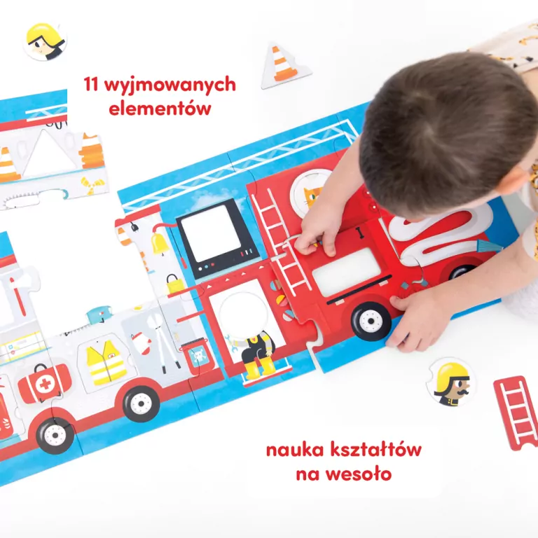 CzuCzu. Puzzle z dziurką. Wóz strażacki. 24 el. - tantis.pl