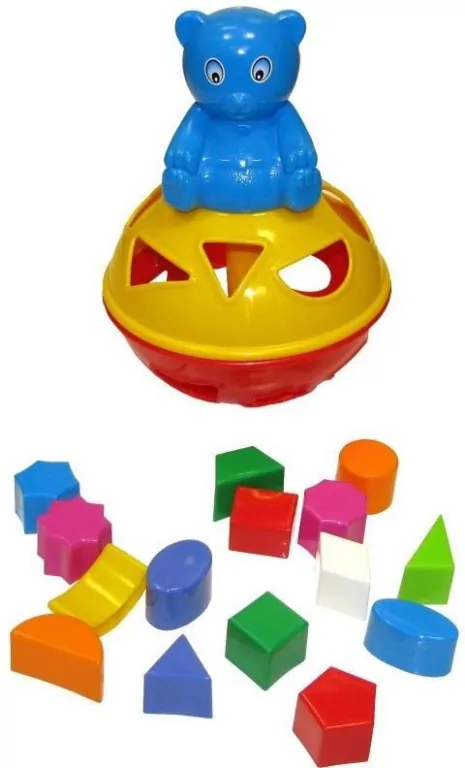 Sorter Miś edukacyjny z zegarem - tantis.pl