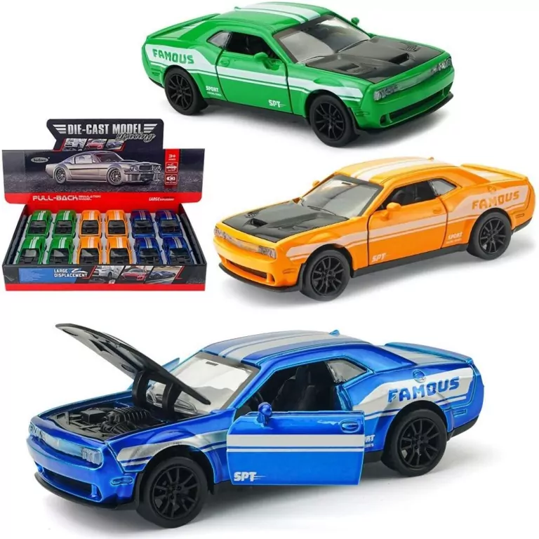 Auto metalowe 3 kolory otwierana maska MIX - tantis.pl