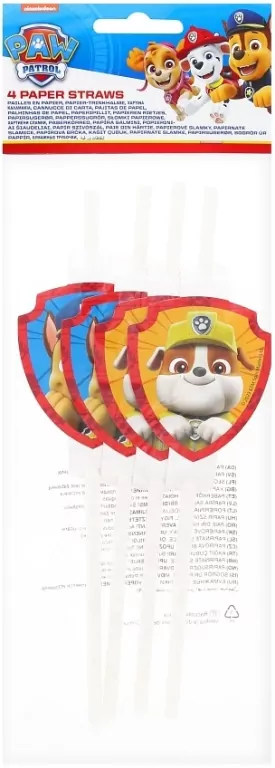 Rurki papierowe z medalionem Paw Patrol - tantis.pl