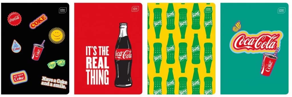 Zeszyt A5/32K trzylinia Mat+UV Coca Cola (10szt) - tantis.pl