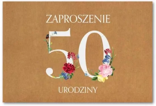 Zaproszenie Urodziny 50 ZT39