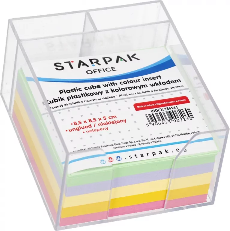 Kubik plastikowy 85x85x50mm. Kolorowy - tantis.pl