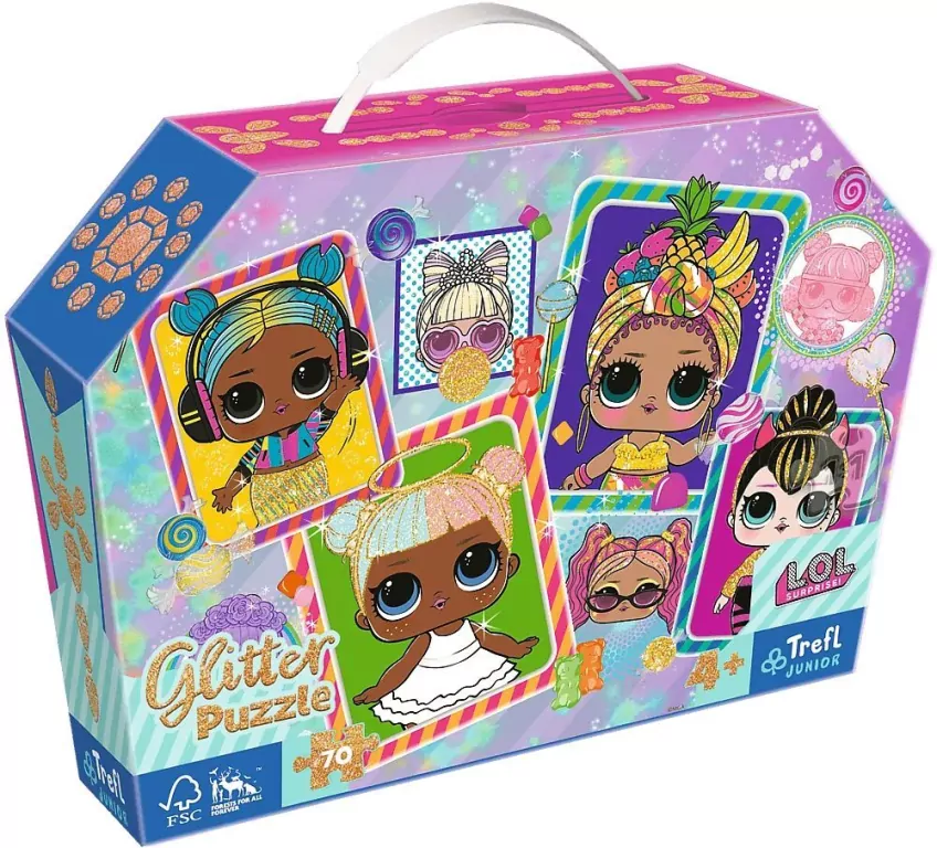 L.O.L  Surprise Puzzle 70 glitter. Kolorowe laleczki - tantis.pl