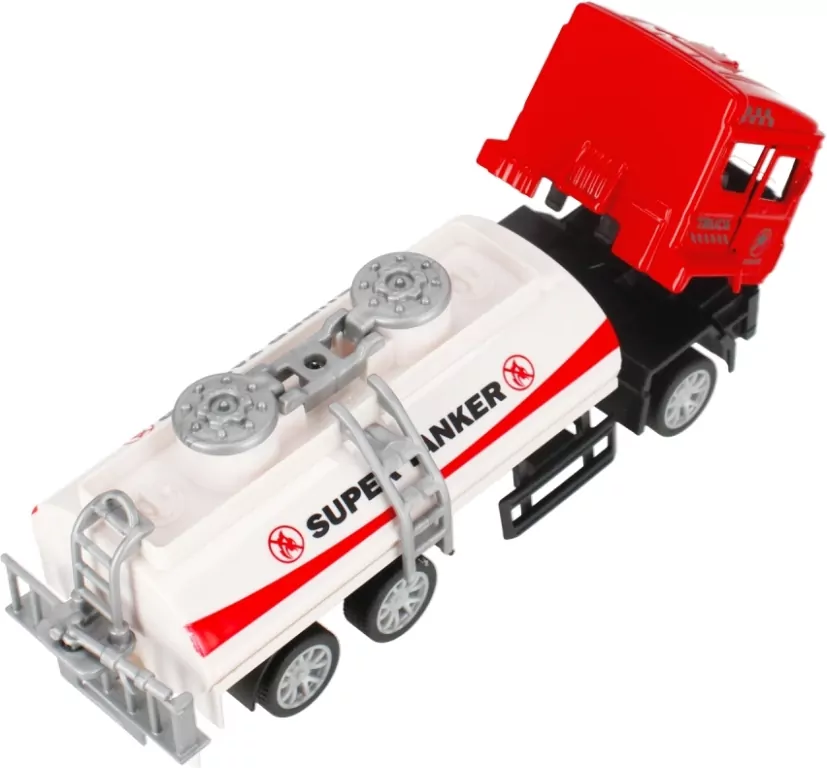 Auto ciężarowe metalowe dżwięk i światło 17cm + cysterna MC - tantis.pl