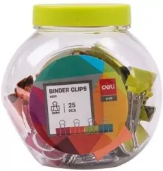 Klipsy 19mm mix kolorów DELI