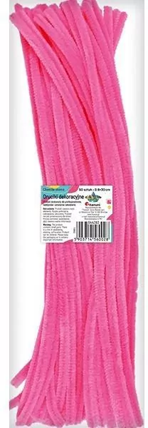 Druciki dekoracyjne 0,6x30cm fluoróżowe - tantis.pl