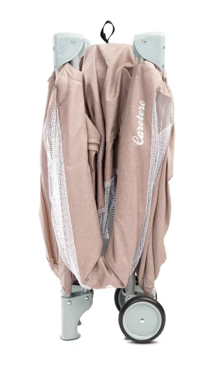 Caretero Łóżeczko turystyczne Basic beżowe - tantis.pl