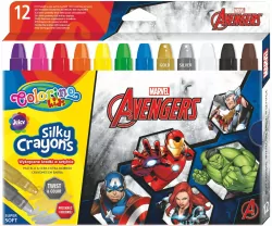 Kredki żelowe wykręcane Colorino Kids 12 kolorów Avengers