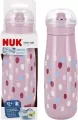 NUK. Mini-Me. Kubek ze słomką 450ml. 12 miesięcy. Różowy w kropki - tantis.pl