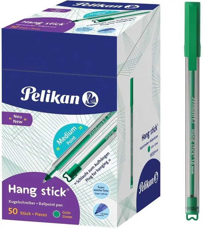 Długopis Hang Stick zielony (50szt) - tantis.pl
