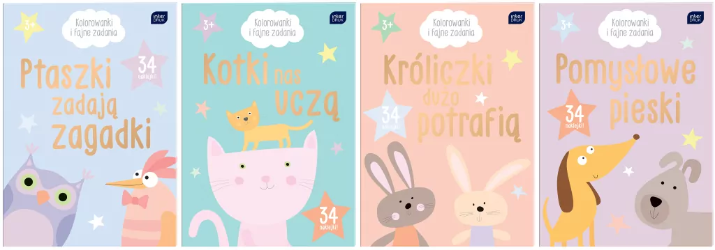 Kolorowanka A4 z nakl. Fajne Zadania MIX - tantis.pl
