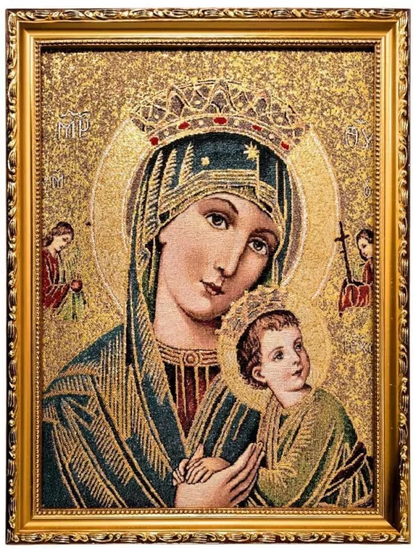 Obraz Haftowany Matka Boża Nieust. Pomocy 42/32cm - tantis.pl