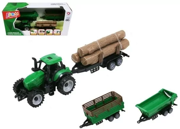 Traktor 3 przyczepy 18cm H13979 51780 - tantis.pl