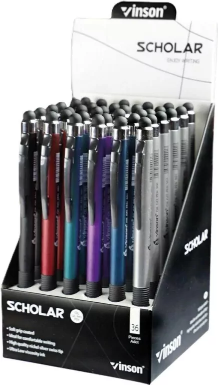 Długopis automat. Scholar niebieski  VINSON - tantis.pl