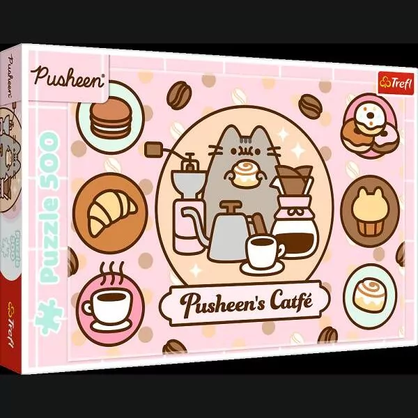 Puzzle 500 Pusheen w kawiarni TREFL - tantis.pl
