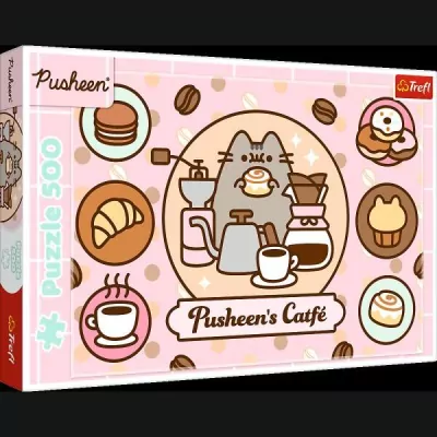 Puzzle 500 Pusheen w kawiarni TREFL