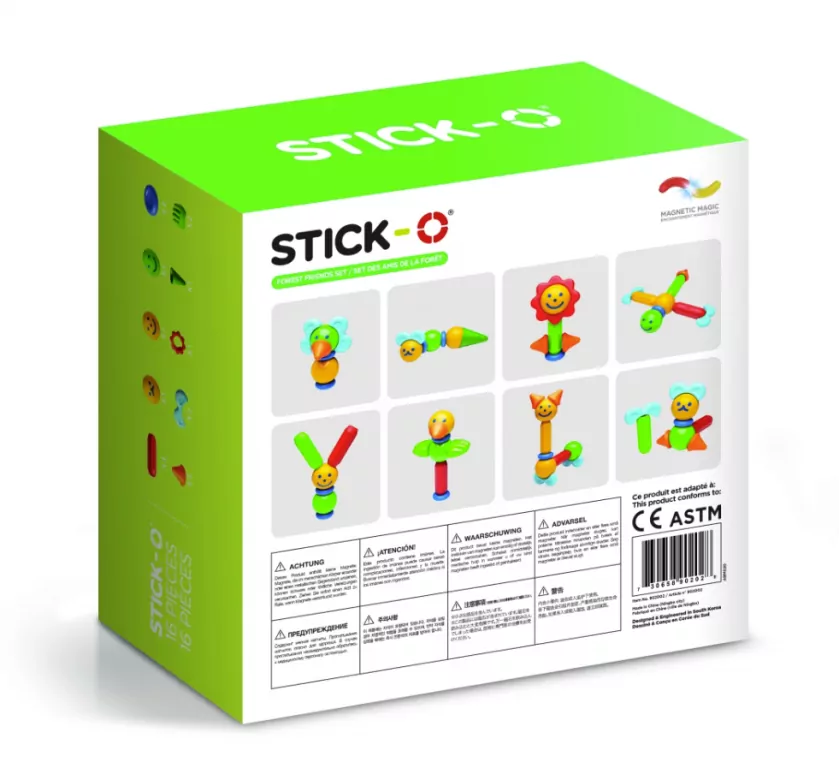 Magformers Stick-O. Leśni przyjaciele. 16 elementów - tantis.pl