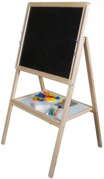 Tablica magnetyczna drewniana dwustronna naturalna - tantis.pl