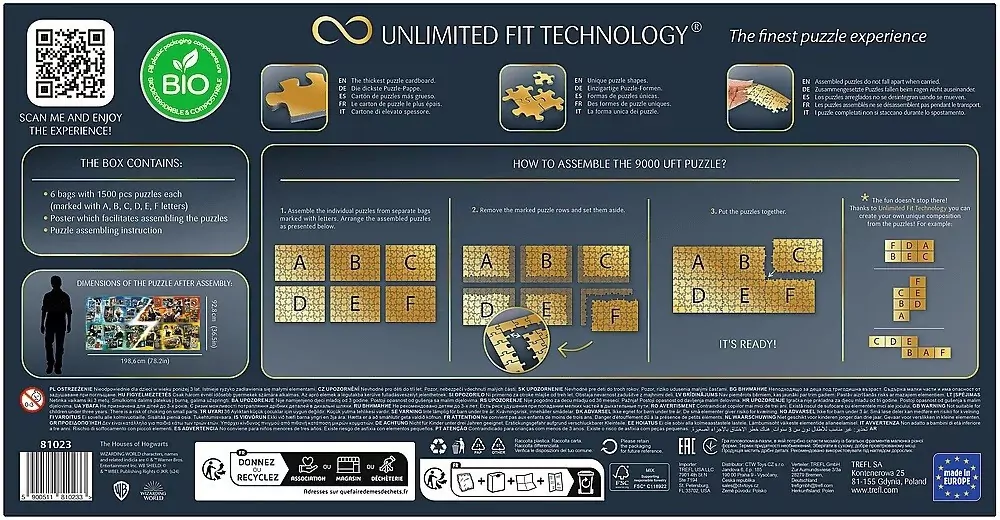 Trefl. Puzzle 9000. The Houses of Hogwarts - tantis.pl