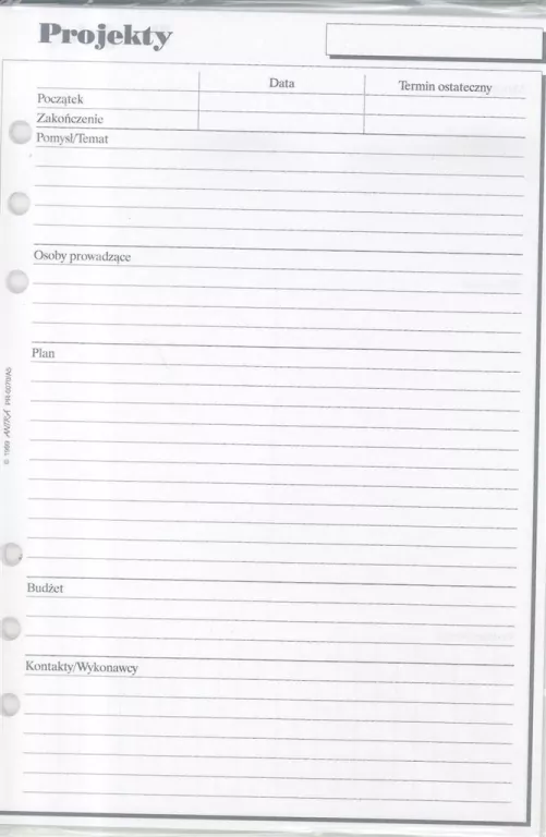 Wkład do organizera A5 Projekty ANTRA - tantis.pl