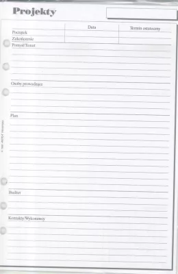 Wkład do organizera A5 Projekty ANTRA