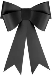 Kokarda dekoracyjna DIY czarna 55x71cm