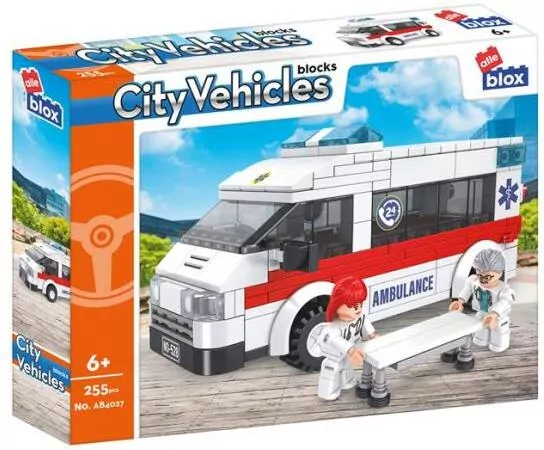 Klocki konstrukcyjne 255 elementów City Ambulans - tantis.pl