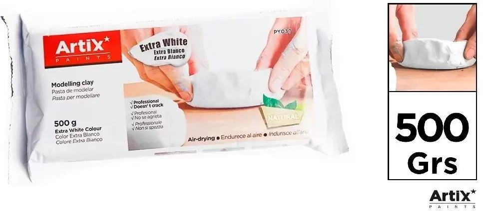 Glina naturalna utwardzalna 500g biała - tantis.pl