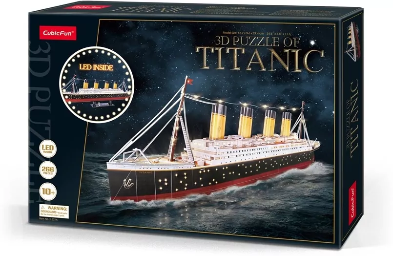 Puzzle 3D LED. Titanic - tantis.pl