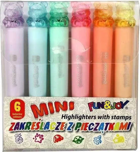 Zakreślacze mini 6 kolorów - tantis.pl