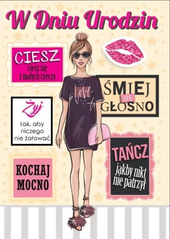 Karnet B6 Urodziny - tantis.pl