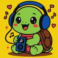 Malowanie po numerach - Żółwik słucha muzyki 25x25 - tantis.pl