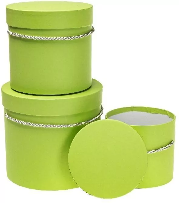Pudełko Flower Box 3szt ciemnozielony ROZETTE - tantis.pl
