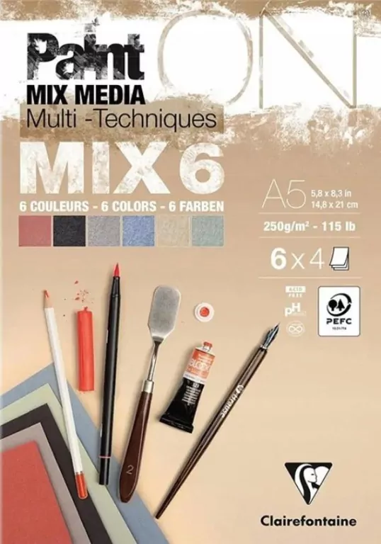 Blok A5 papierów mix6 250g 24ark - tantis.pl