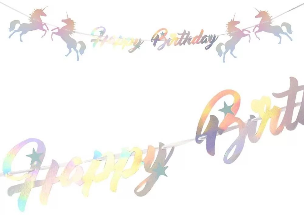 Girlanda Happy Birthday Jednorożec - tantis.pl