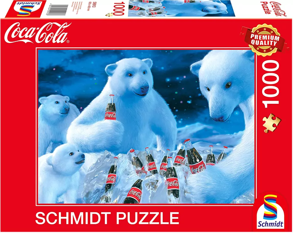 Puzzle PQ 1000 Coca-Cola Niedźwiedzie polarne G3 - tantis.pl