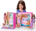 Barbie Fashionistas, Przytulny domek + Lalka HRJ77 - tantis.pl