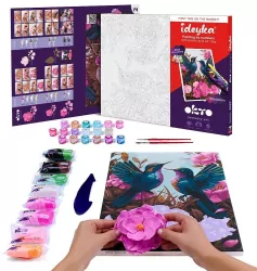 Malowania po numerach 30x40cm Kolibry zakochane