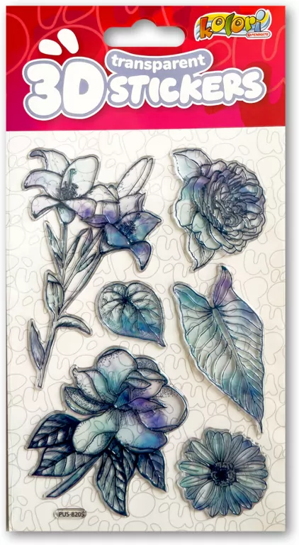 Naklejki 3D Transparent Lue Flowers - tantis.pl