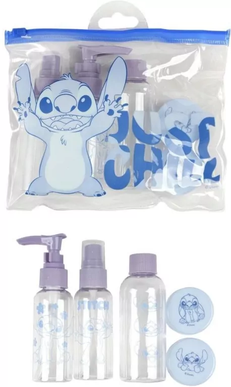 Zestaw podróżniczych buteleczek Stitch - tantis.pl